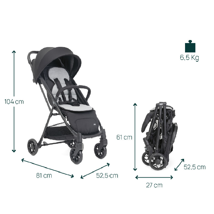 Καρότσι Taormina Charcoal - Chicco 