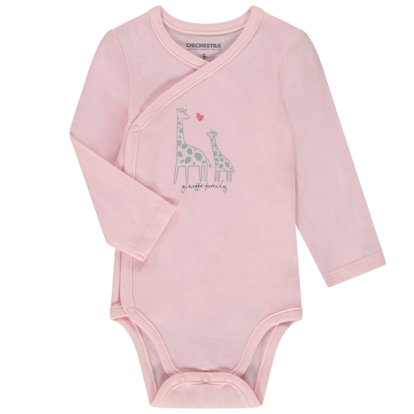 Σετ από 5 bodies μακρυμάνικα για bebe κορίτσι με διαφορετικά ανοίγματα ανάλογα με την ηλικία 