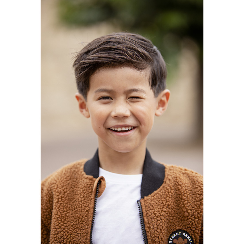 Mπλούζα sherpa με badge για αγόρι 