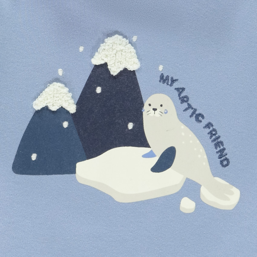 Αμάνικο πλεκτό μπλουζάκι με σχέδιο Αρκτικής για μωρό αγόρι 