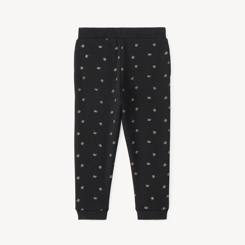 Παντελόνι jogging από φούτερ με σχέδιο φιόγκο για μωρό κορίτσι 