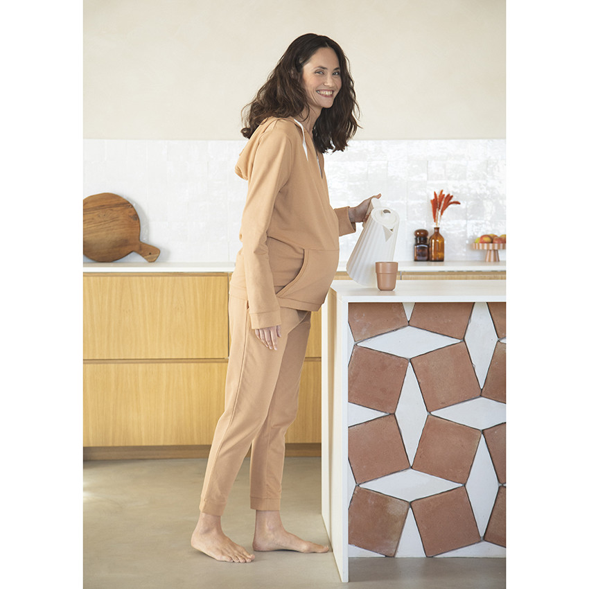 Φούτερ εγκυμοσύνης molleton με κουκούλα 