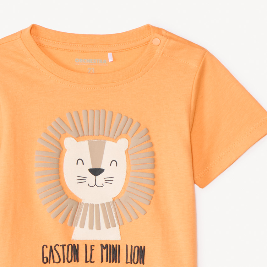 T-shirt à manches longues avec imprimé Lion pour bébé garçon 