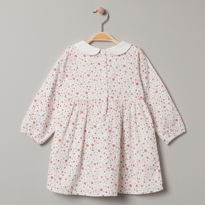 Robe manches longues à imprimé floral et col Claudine   Additional Robe manches longues à imprimé floral et col Claudine