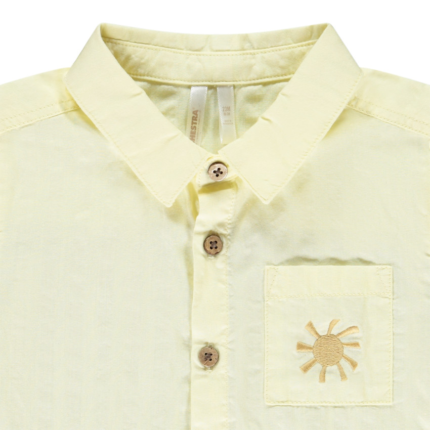 Κοντομάνικο πουκάμισο με κεντήματα 3D για bebe αγόρι 