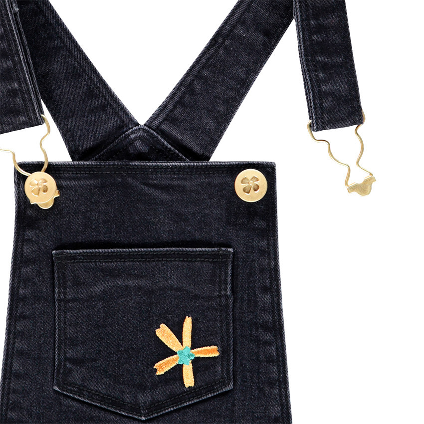 Σαλοπέτα κοντή με λουλούδια κεντημένα για κόριτσι 