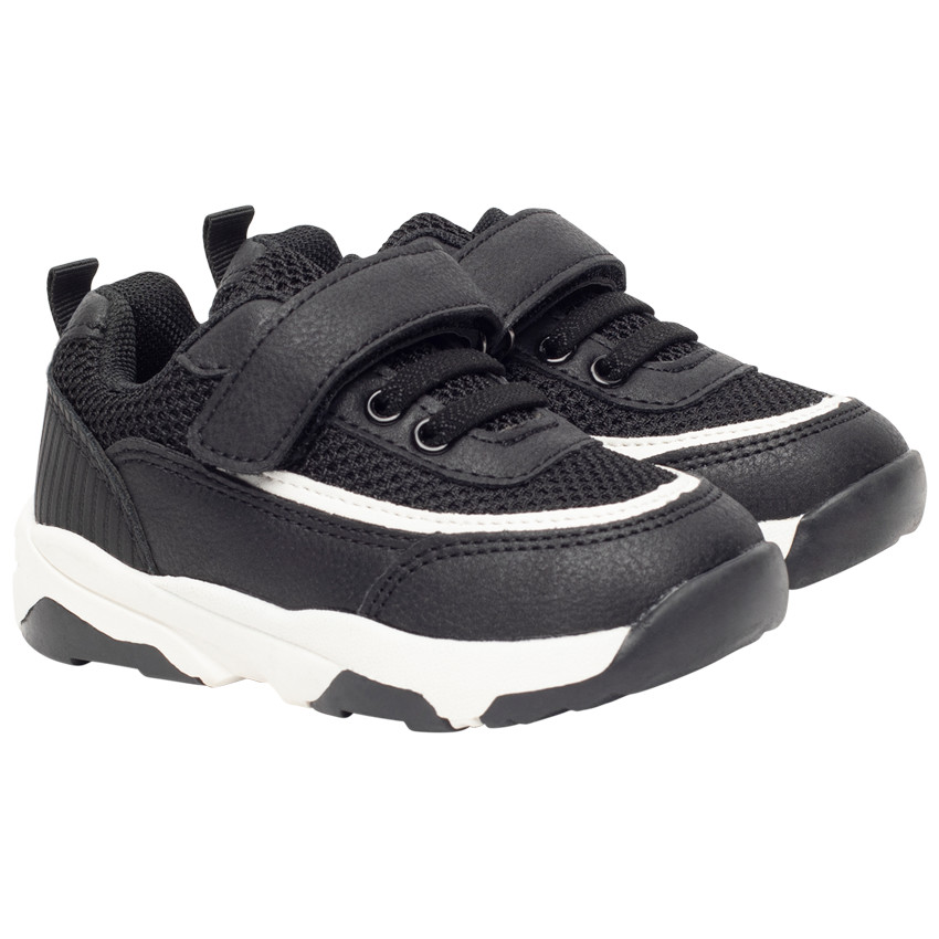 Αθλητικά παπούτσια με κομμάτι mesh και συνθετικό δέρμα για αγόρι 