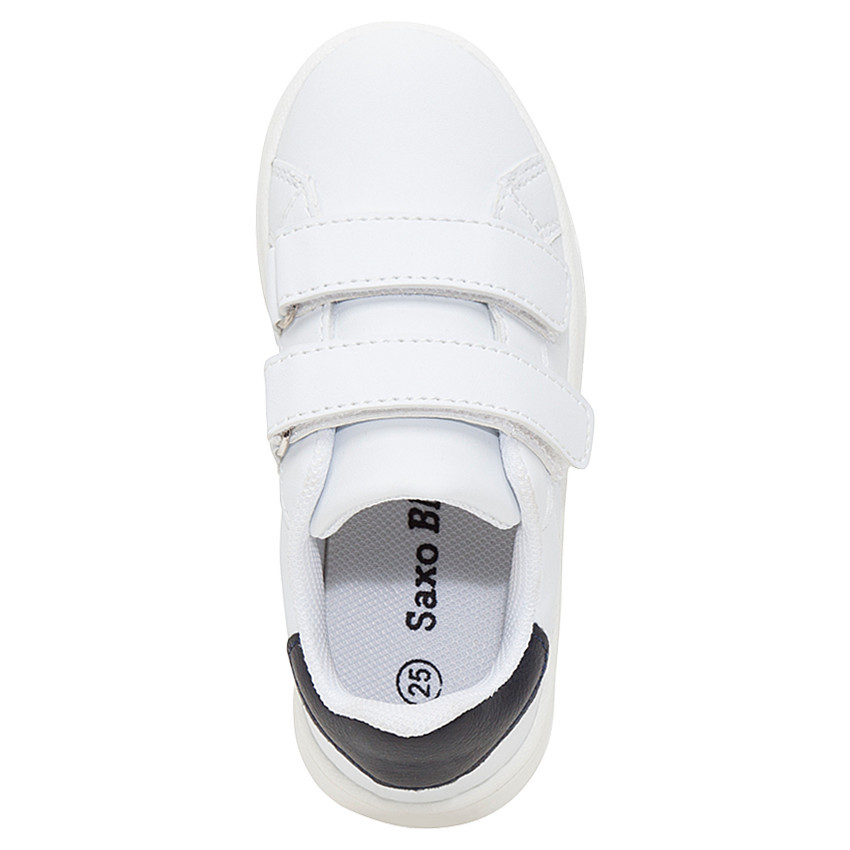 Χαμηλά αθλητικά παπούτσια με αυτοκόλλητο βέλκρο και μαύρη φάσα σε αντίθεση 