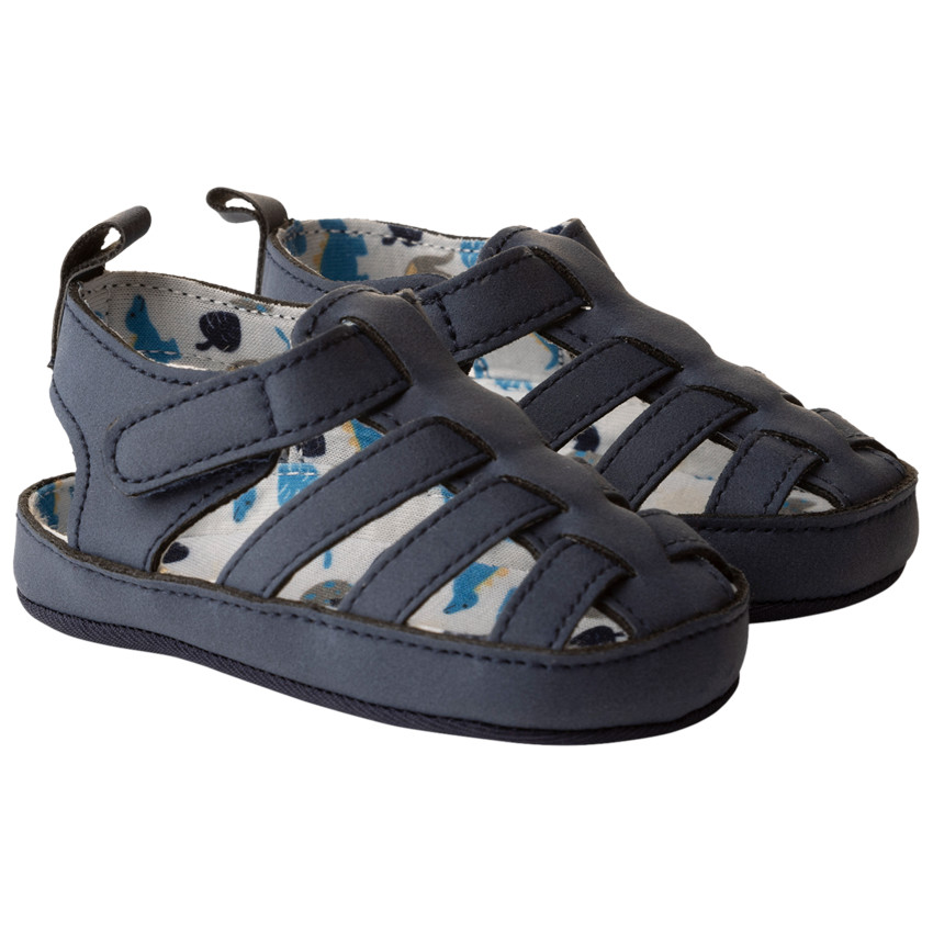 Σανδάλια κλειστά με σκρατς και εκτύπωση για μωρό αγόρι 