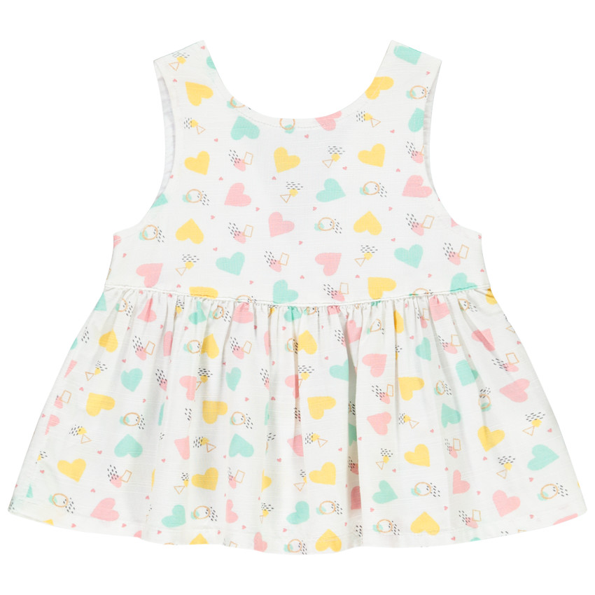 Top με βολάν με πλάτη φαντεζί για bebe κορίτσι 