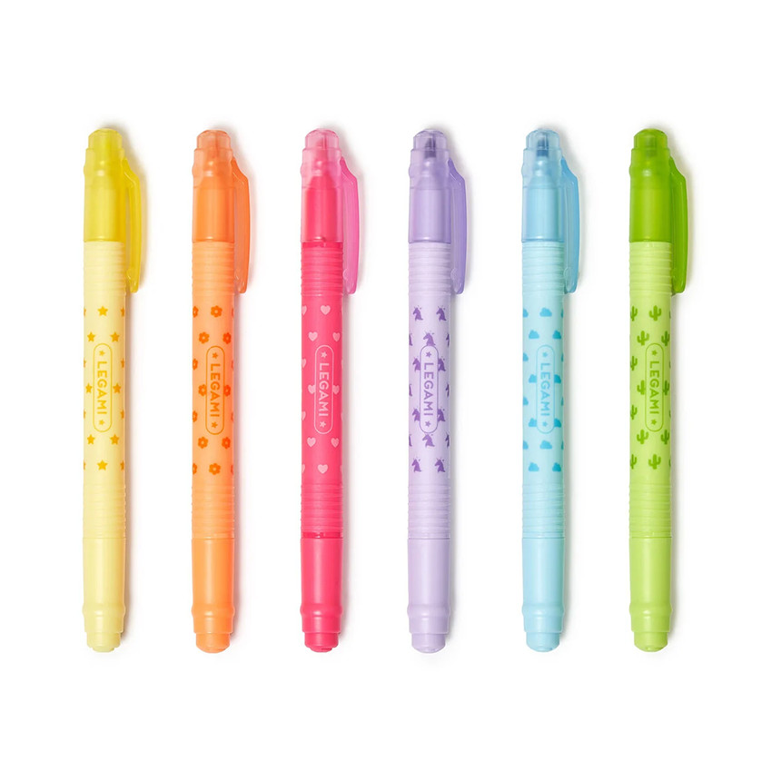 Σετ 6 υπογραμμιστών που σβήνουν Magic Highlighters 