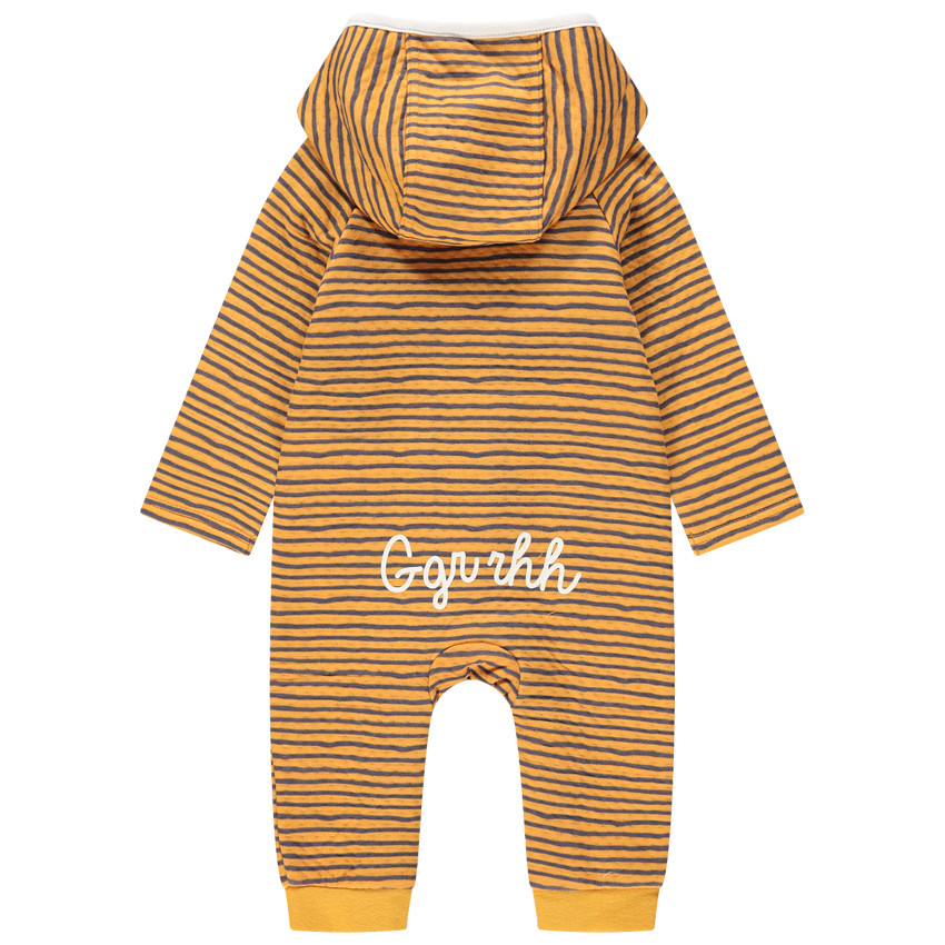 Μακρυμάνικο ολόσωμο φορμάκι με ρίγες και στάμπα τίγρη  Additional Μακρυμάνικο ολόσωμο φορμάκι με ρίγες και στάμπα τίγρη