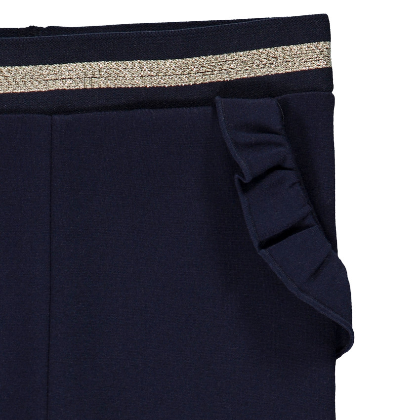 Κολάν μονόχρωμο σε ύφασμα Milano με λεπτομέρειες βολάν για μωρό κορίτσι 