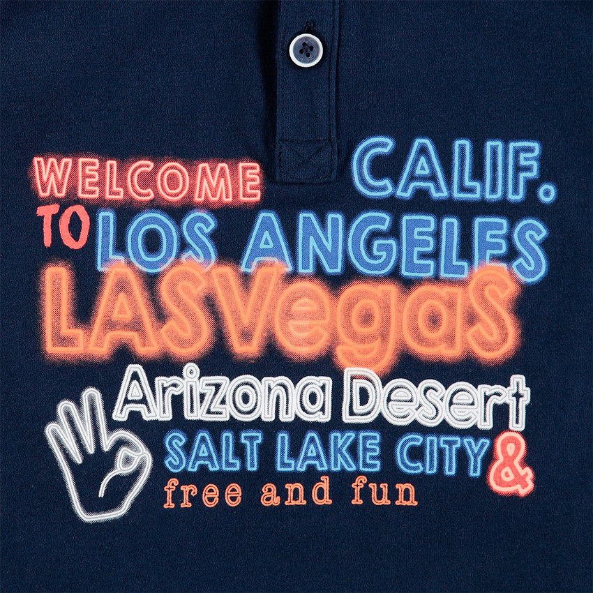 Μακρυμάνικο πόλο ζέρσεϊ με φράση  