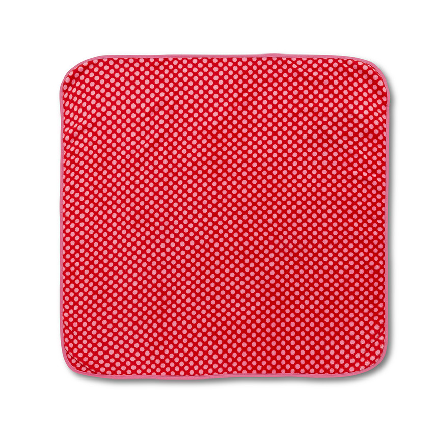 Couverture en sherpa imprimé pois 