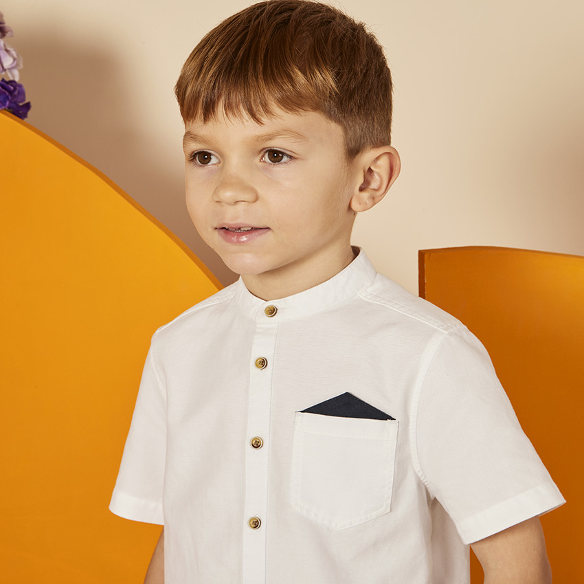 Chemise manches courtes avec mouchoir pour garçon 