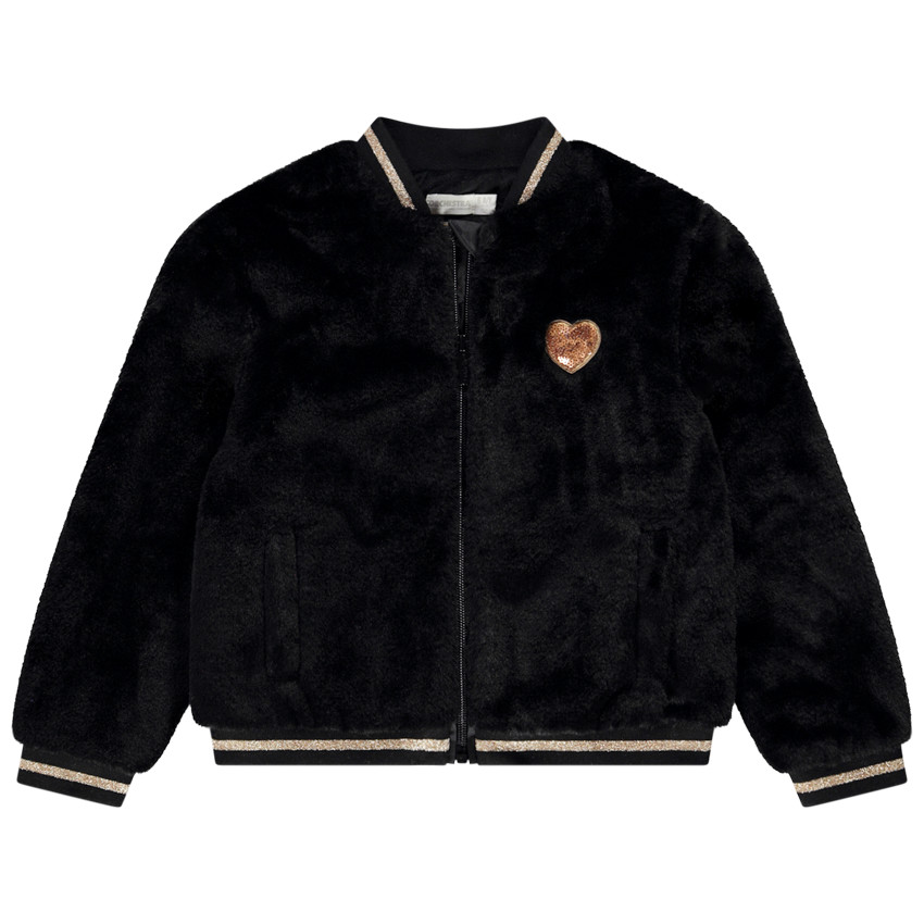 Μπόμπερ με ψεύτικη γούνα και επένδυση sherpa για κορίτσι 