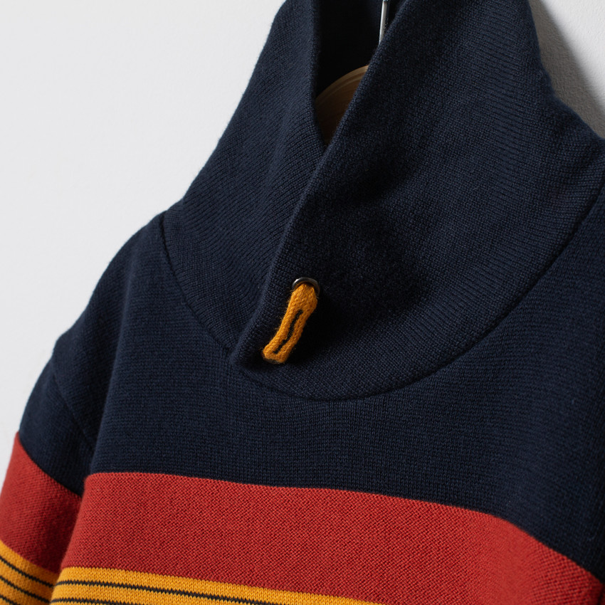 Pull col croisé à rayures  Additional Pull col croisé à rayures
