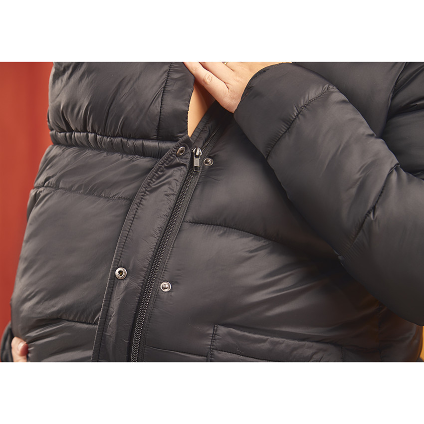 Μακρύ και πλισέ μπουφάν για γυναίκες 