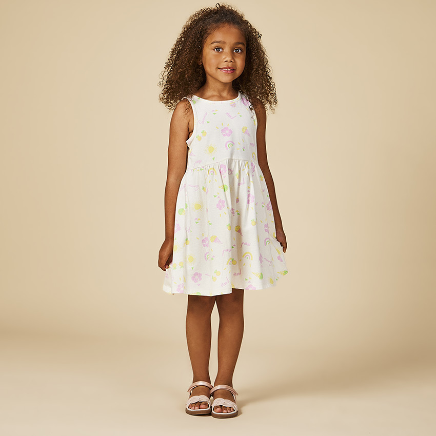 Ρόμπα χωρίς μανίκια με φαντεζί σχέδιο για κορίτσι 