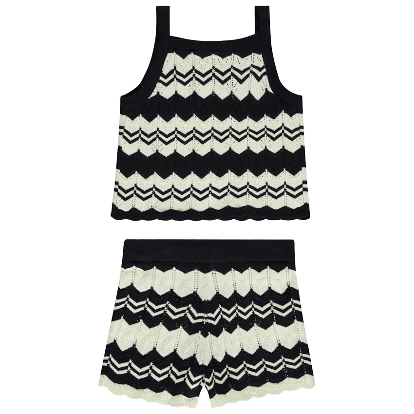 Σετ Δετό + σορτς σε crochet φαντασίας για κορίτσι 