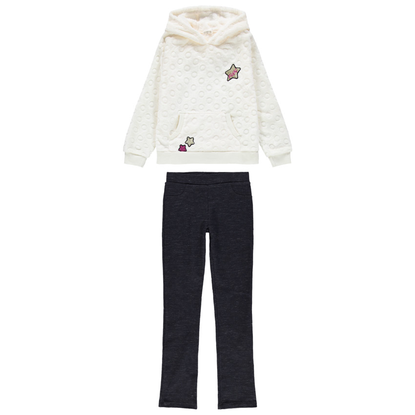 Σετ φόρμας με φούτερ sherpa παντελόνι chine 