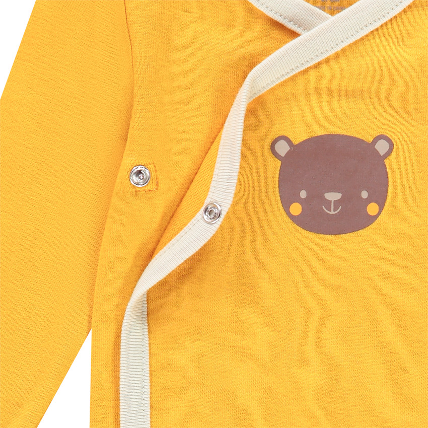 Σετ από 7 bodies μακρυμάνικα με οργανικό βαμβάκι για bebe αγόρι 