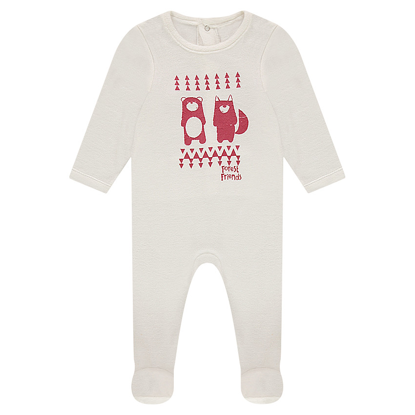 Βελουτέ φορμάκι ύπνου με τυπωμένα ζωάκια του δάσους 