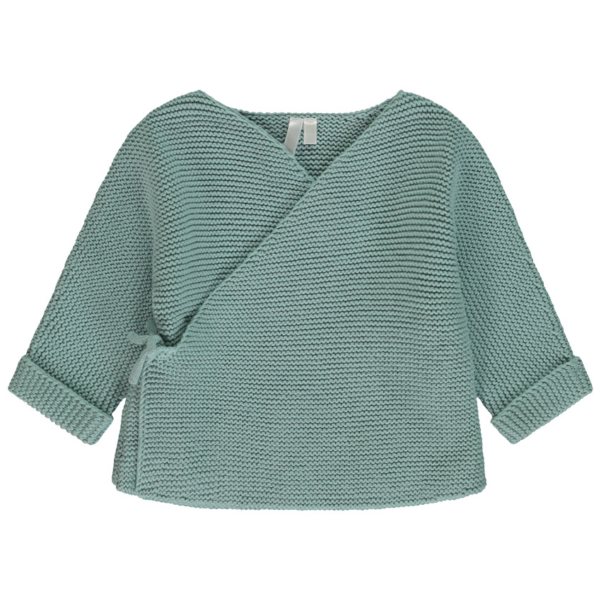 Γιλέτ πλεκτό με σχέδιο mousse σε effet cache-cœur 