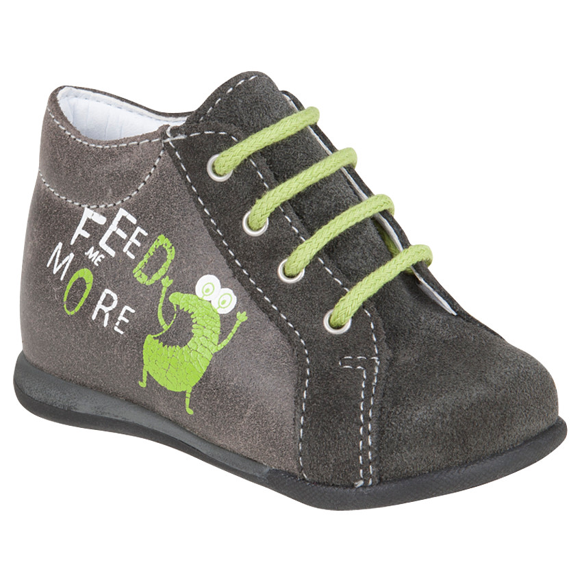 Μποτάκια με κορδόνια από δέρμα με print μήνυμα  Additional Μποτάκια με κορδόνια από δέρμα με print μήνυμα