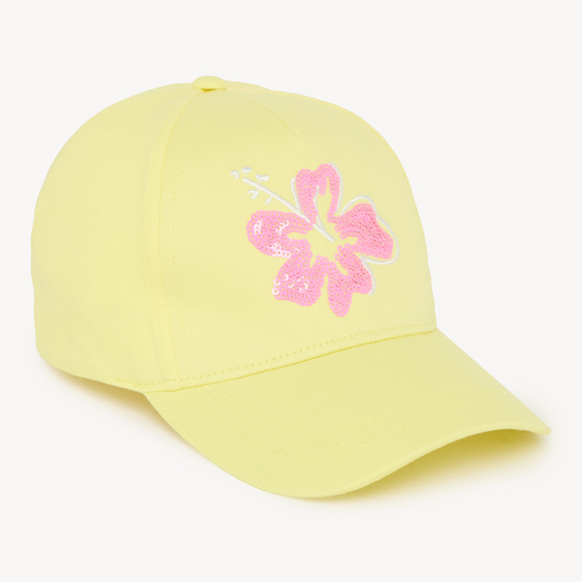 Καπέλο με σχέδιο hibiscus σε παγιέτες για κορίτσι 