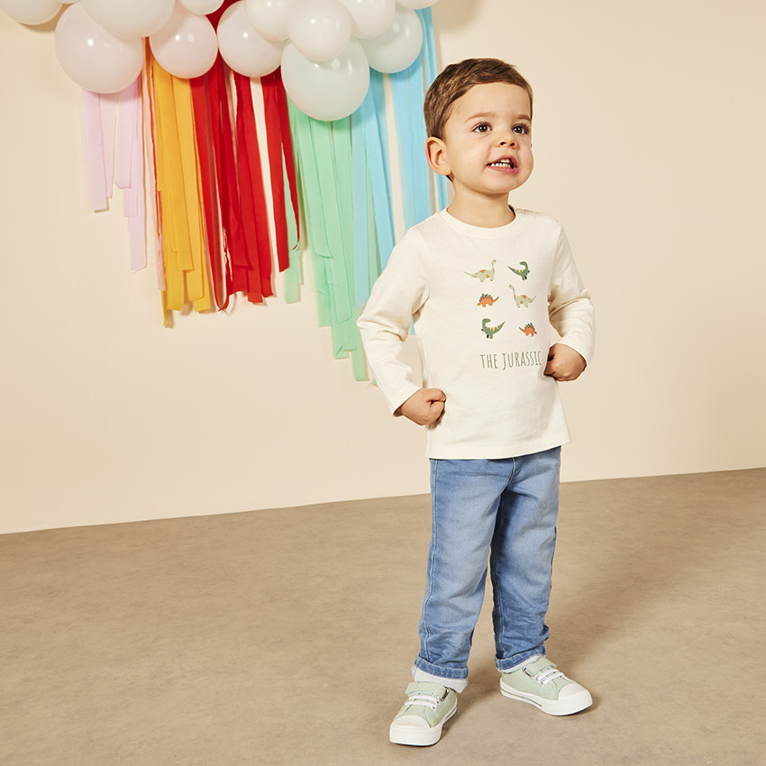 "Τζιν ίσιο με ελαστική μέση για μωρό αγόρι" 