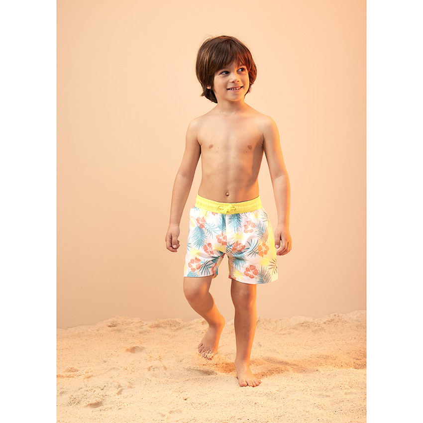 Σορτς μαγιό με φυτικό σχέδιο για αγόρι 