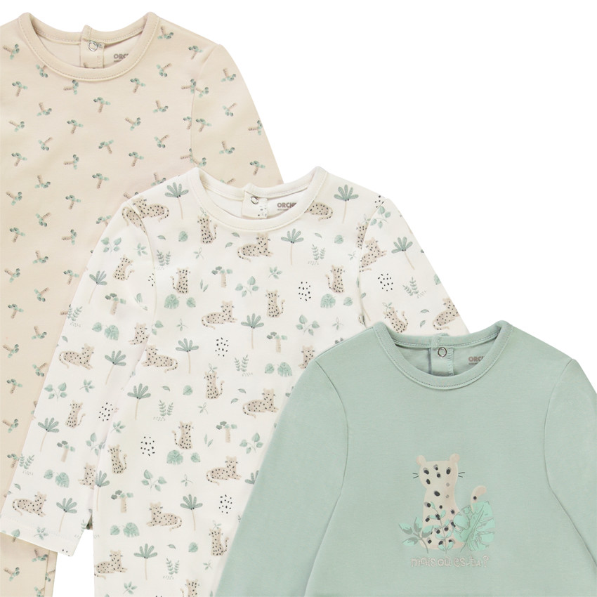 "Σετ από 3 dors-bien λεοπάρ για μωρό με διαφορετικές ανοιχτές ανάλογα με την ηλικία" 