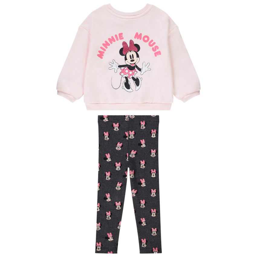 Σετ 2 τμχ. σε molleton με σχέδιο Minnie Disney για bebe κορίτσι 