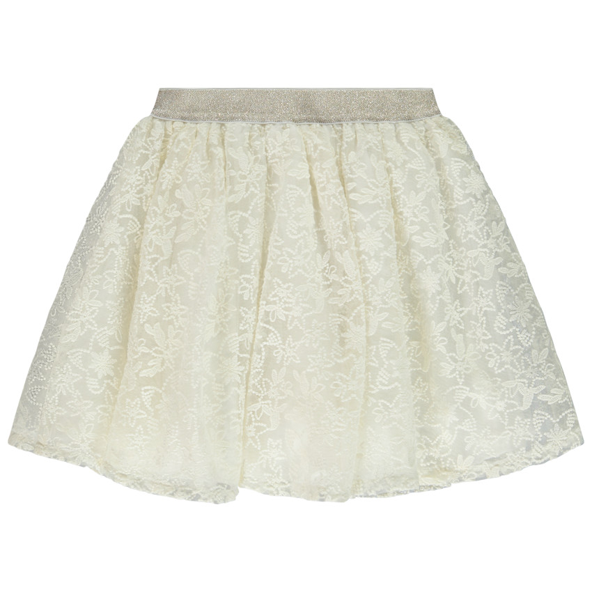 Φούστα από τούλι και κεντημένο organza για κορίτσι 