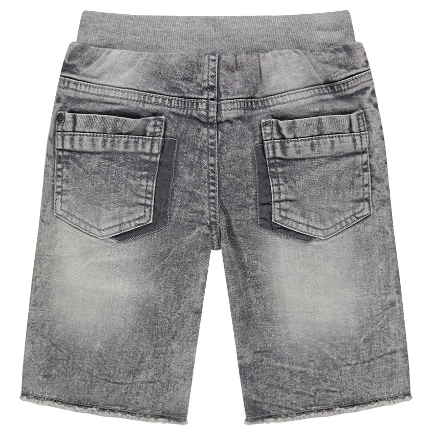 Τζιν βερμούδα με φθαρμένη όψη και μπαλώματα  Additional Τζιν βερμούδα με φθαρμένη όψη και μπαλώματα