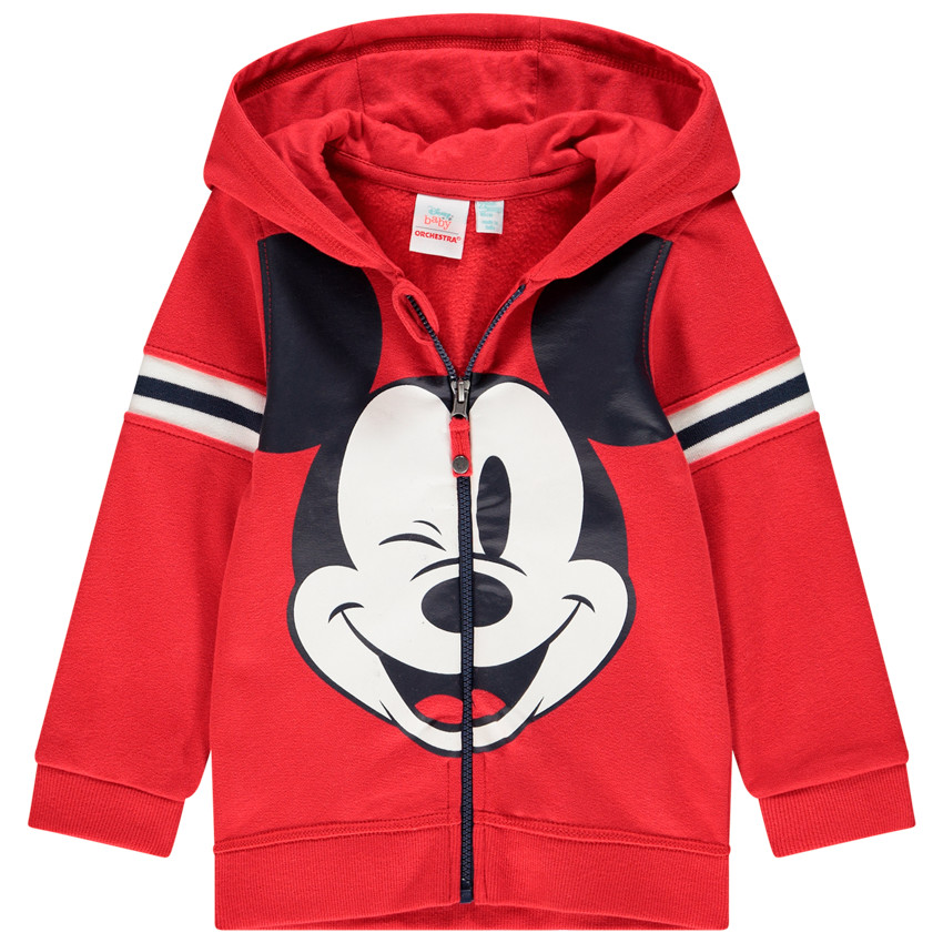 Ζακέτα με κουκούλα molleton κόκκινο σχέδιο Mickey Disney 