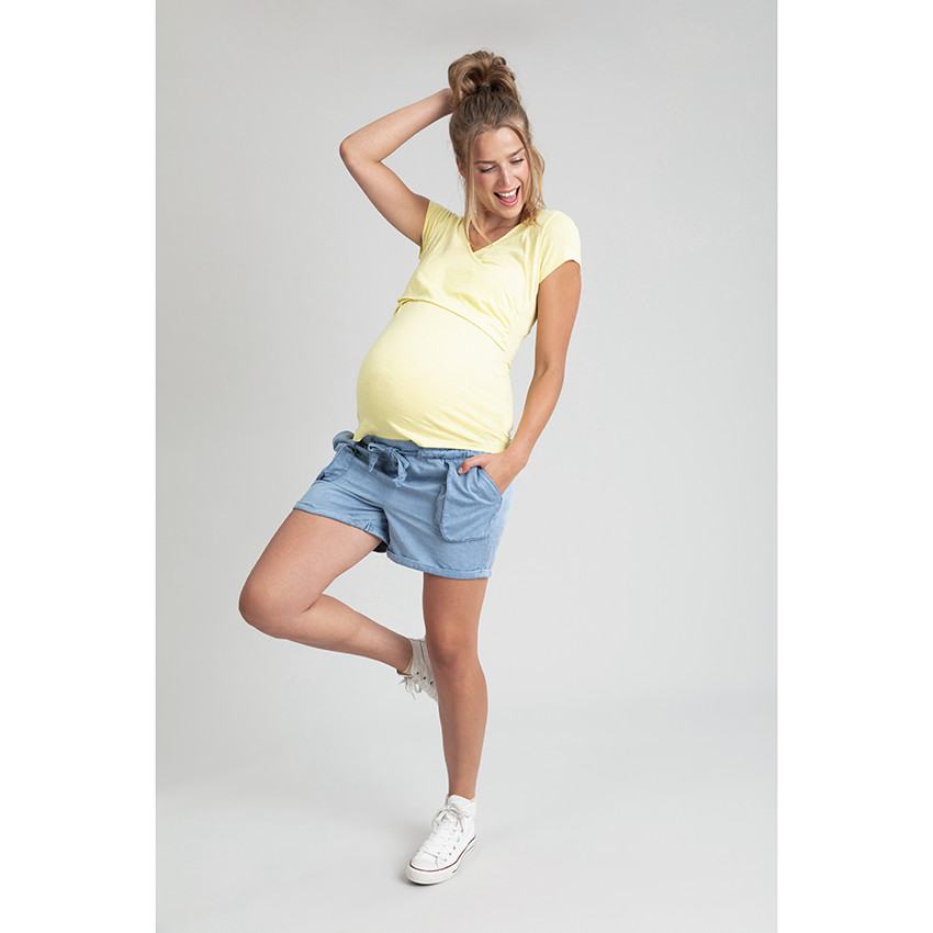 Kοντομάνικο μπλουζάκι θηλάσμού κίτρινο 