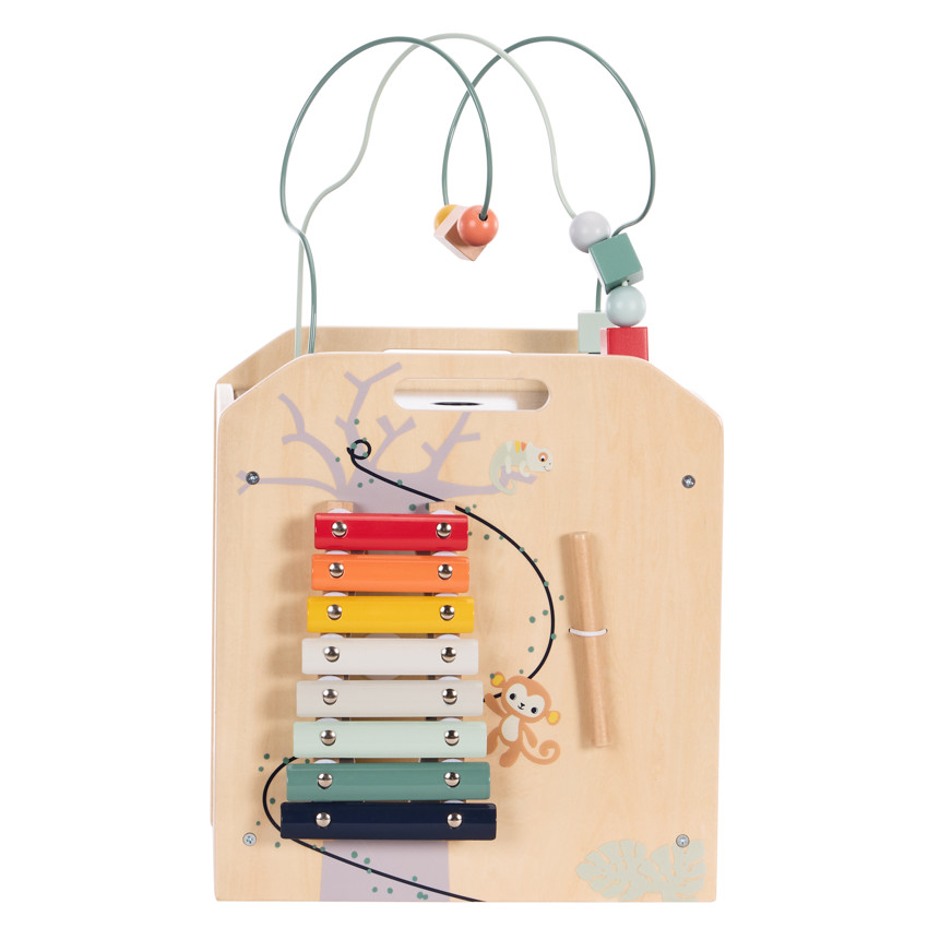 Κύβος δραστηριοτήτων XXL από ξύλο Happy Wild 