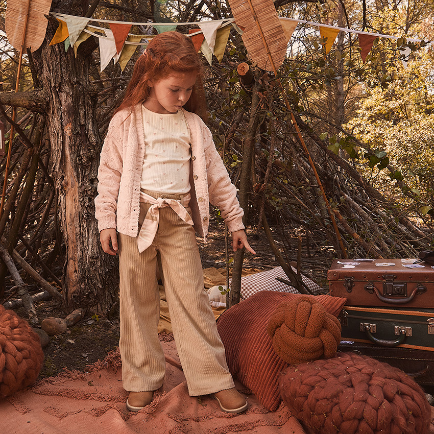 T-shirt μακρυμάνικο από πλεκτό με σχέδιο καρδιά για κορίτσι 