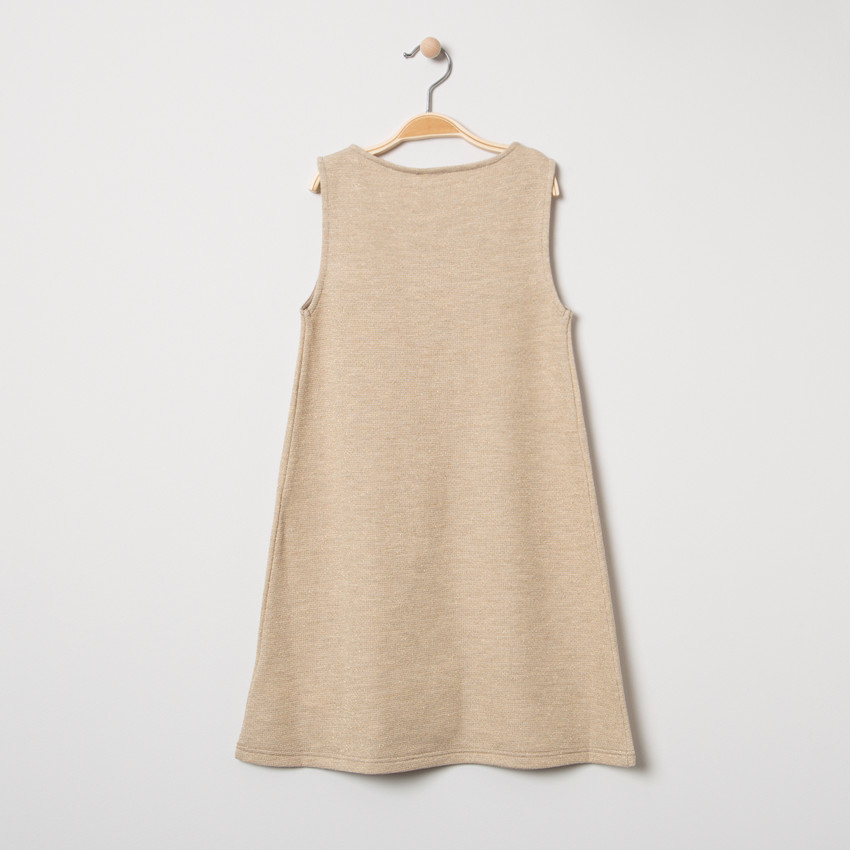 Αμάνικο φόρεμα από φανέλα με μεταλλιζέ όψη  Additional  Αμάνικο φόρεμα από φανέλα με μεταλλιζέ όψη