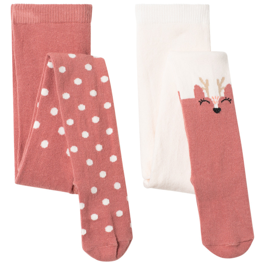 Lot de 2 collants épais fantaisies 