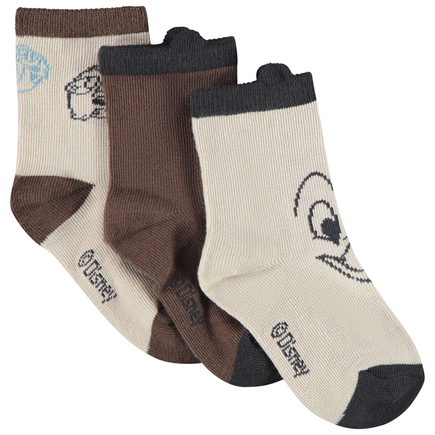 Σετ από 3 ζευγάρια φαντεζί κάλτσες Tic & Tac Disney για μωρό αγόρι 