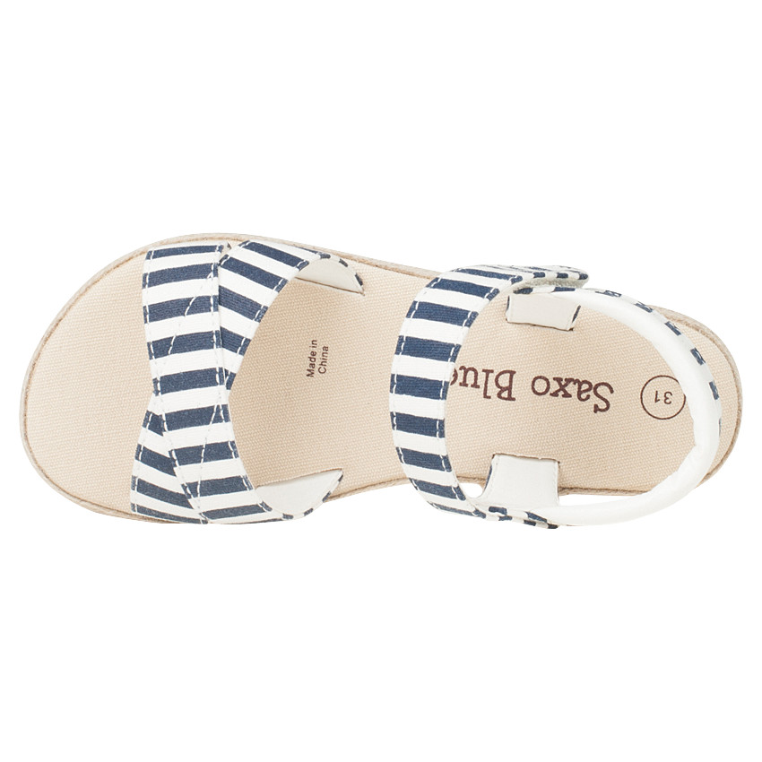 Βαμβακερά πέδιλα με ρίγες και κορδόνι στη σόλα 