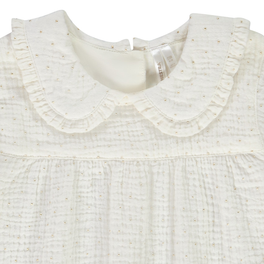 Τουνίκ με μακριά μανίκια και χρυσά πουά για bebe κορίτσι 