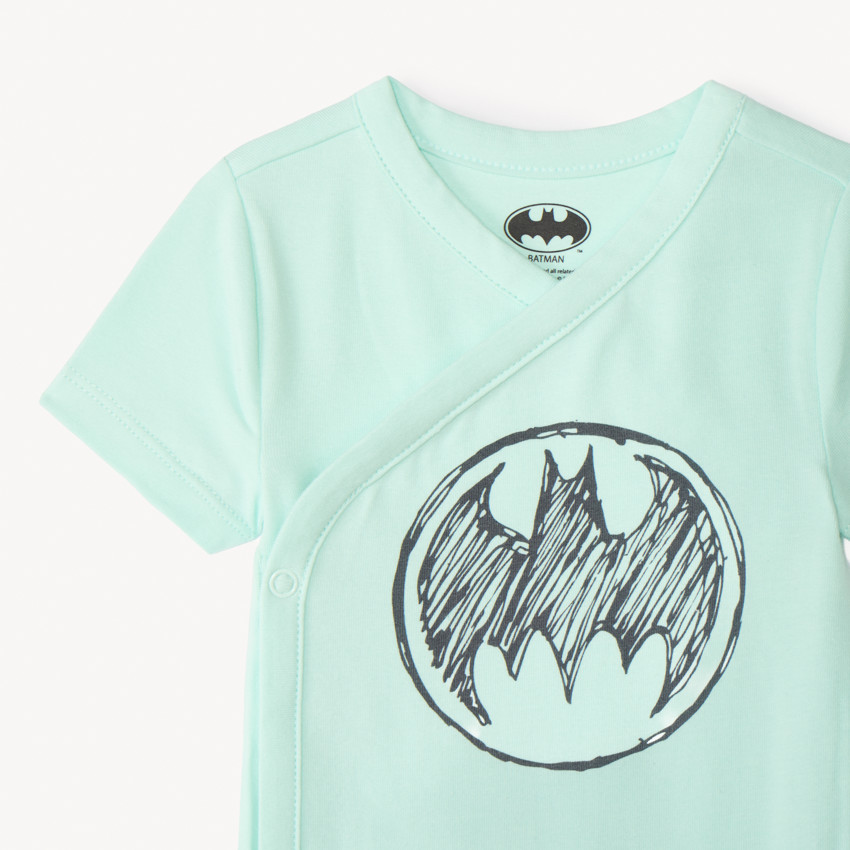 Σετ 3 κοντομάνικων κορώνων Batman Warner για αγόρια μωρά με διαφορετικές ανοίξεις ανάλογα με την ηλικία. 