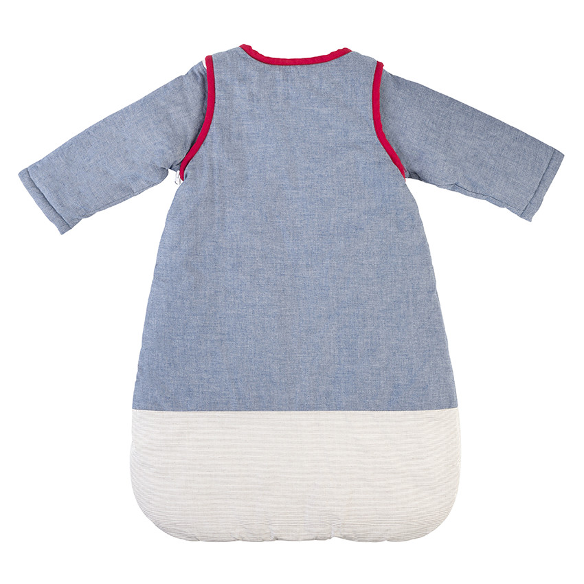 Υπνόσακος από ποπλίνα και σαμπρέ ύφασμα με αφαιρούμενα μανίκια 