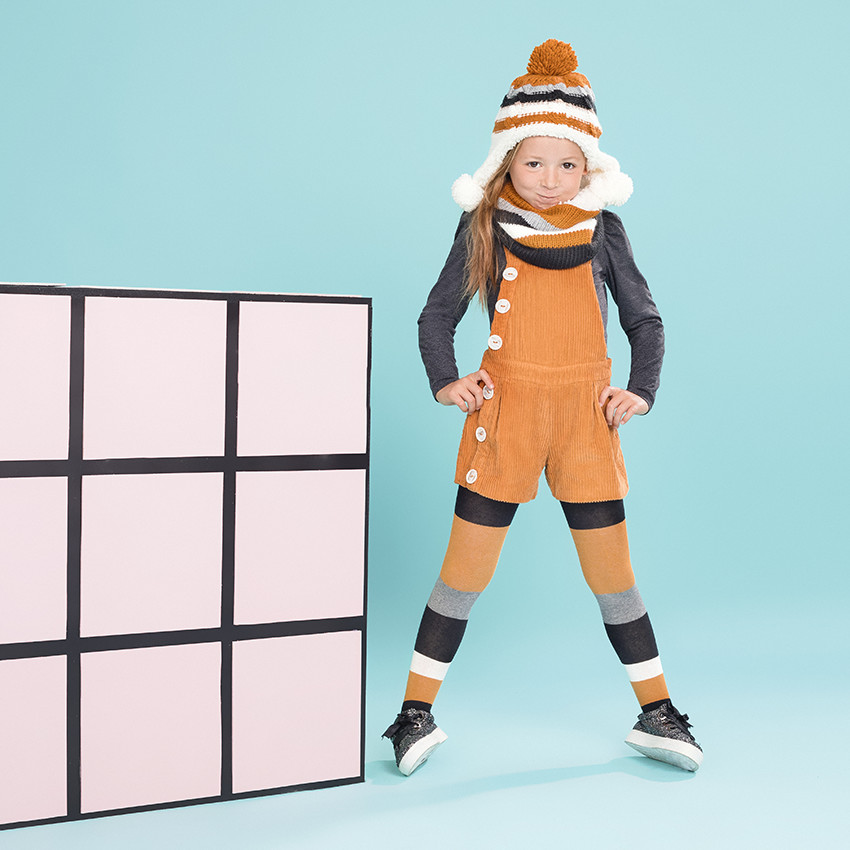 Ensemble bonnet et snood en tricot doublés sherpa 