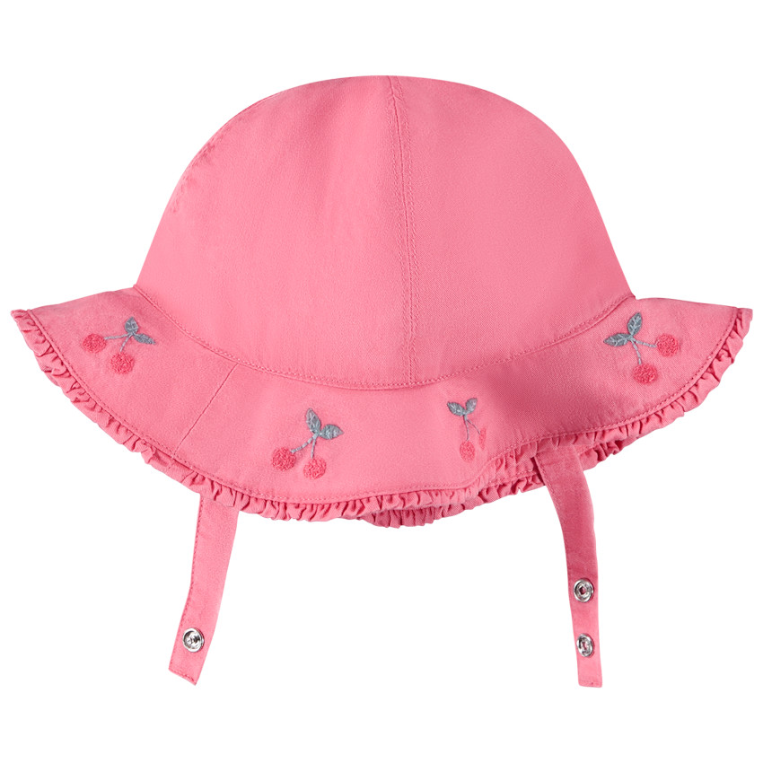 "Φόρεμα από ποπλίνα με κεντητές κερασιές για μωρό κορίτσι" 